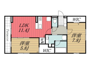【間取り】 | トリシアYH　Ⅱ