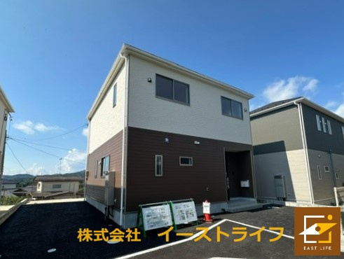 【新築戸建】内郷宮町第4※子育て支援最大80万円※の外観|2号棟外観写真（9月撮影）完成しました！いつでもご案内いたします！（担当：梶田　Tel：080-9052-9009）