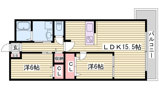 グランツ野里の間取り