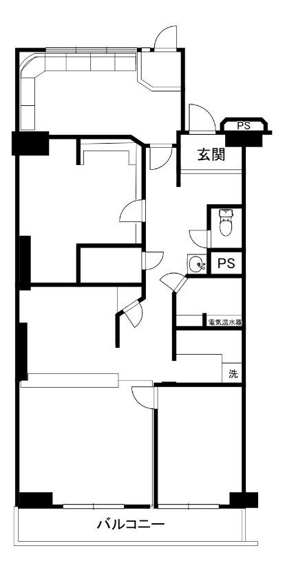 姿見台スカイハイツＡ棟の間取り