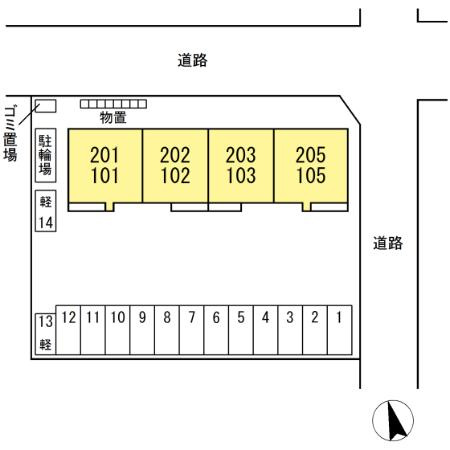 パーシモン駅南の区画図
