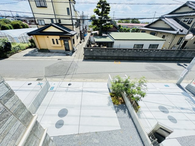 八潮市古新田新築戸建【中川小学校：8分】の展望|バルコニーより道路側眺望