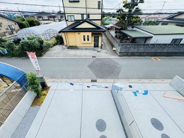 八潮市古新田新築戸建【中川小学校：8分】の展望|バルコニーより道路側眺望