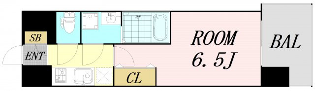 エスリードレジデンス大阪難波 仲介手数料無料の間取り