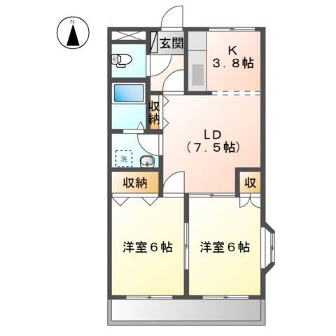 グランベールＣの間取り
