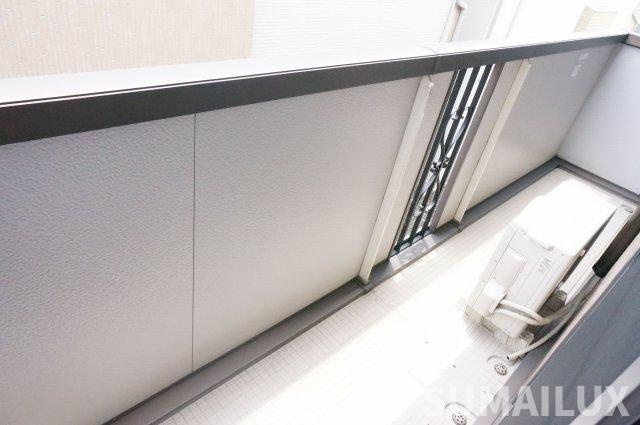 熊本市東区新南部３丁目のアパートのバルコニー
