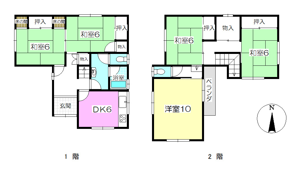 新屋敷戸建の間取り