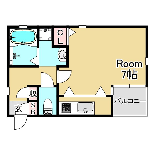 神戸市須磨区関守町２丁目のアパートの間取り