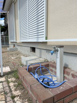 【設備】 | 猪名川町伏見台５　リフォーム済中古戸建 | あると便利な外水栓