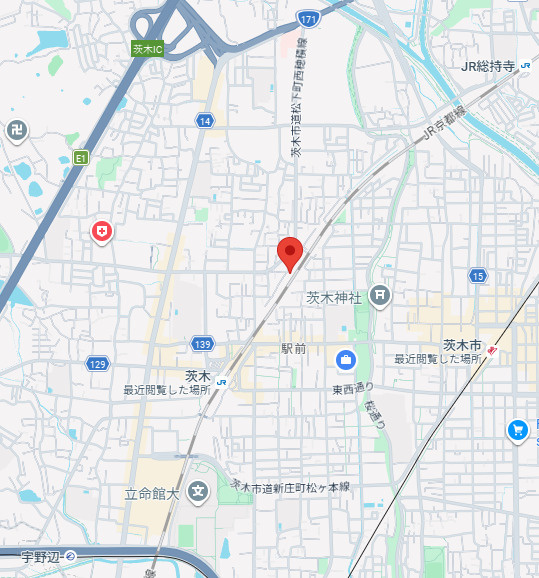 ミルーナヒルズ茨木の地図