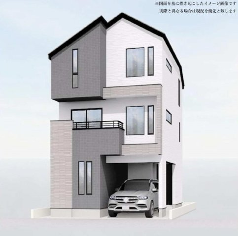 【横浜市旭区鶴ケ峰本町1丁目45-6新築戸建て】★仲介手数料無料★（今宿小学校・鶴ケ峯中学校）の外観パース
