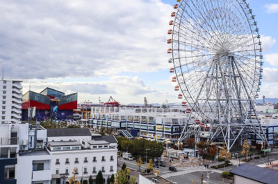 【展望】 | 天保山第5コーポ３号棟 | 眺望・採光・通風良好なお部屋です♪
海遊館や観覧車が一望♪