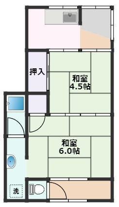 【間取り】 | 旭第1ハイツ