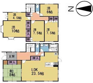 【間取り】 | 大津市仰木の里4丁目11-2　中古戸建