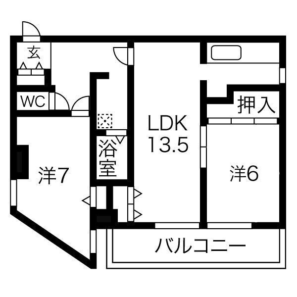 ベルトピア塩屋Ⅰの間取り