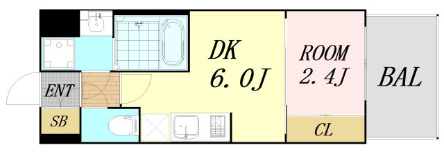 セレニテ新大阪ミラク弐番館　仲介手数料無料の間取り