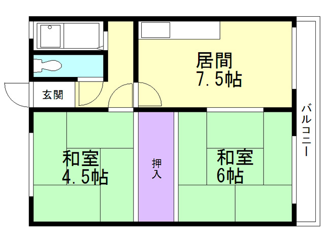 登別マンションの間取り