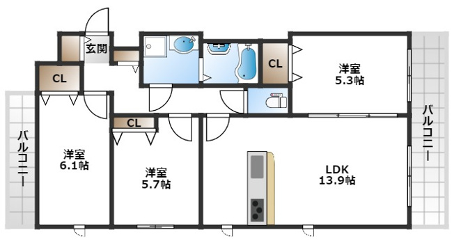 【間取り】 | コンフォート緑地