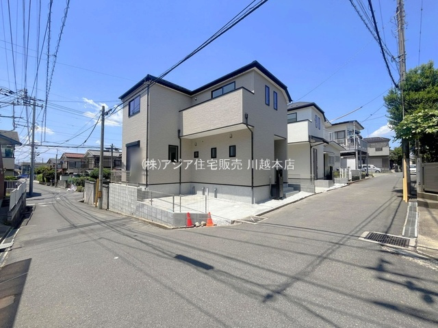 月々７万円台～　新築戸建　川越市砂新田23-1期の前面道路含む現地写真|カースペースあり