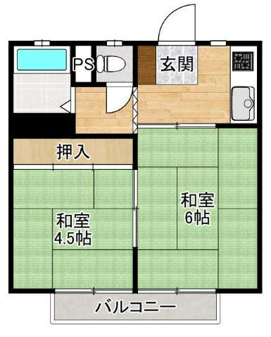 【間取り】 | 児島赤崎アパート