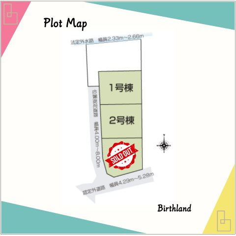 新築戸建　白河市追廻　イロドリライト　全3棟の区画図|1号棟　区画図