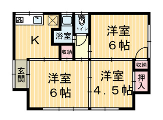 【間取り】 | ＨＫ下武子貸家