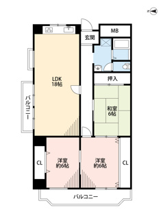 【間取り】 | ローレルハイツ茨木1号棟