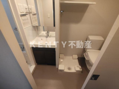 【洗面所】 | ＡＸＡＳ西馬込アジールコート | 脱衣スペースもあります