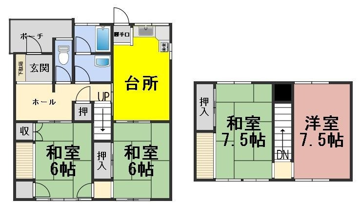 ６３７８８　岐阜市若福町中古戸建ての間取り