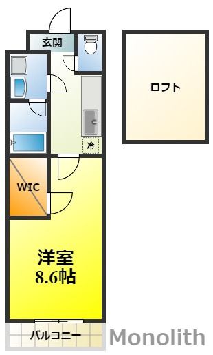モンサント旭町の間取り