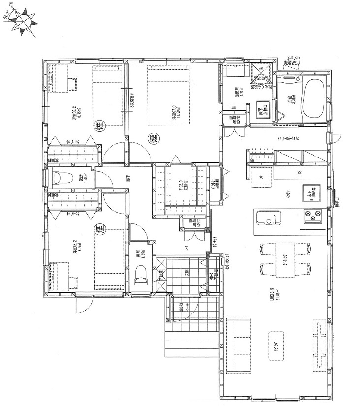 マ・メゾン　廿日市市宮園上５丁目　№100の間取り|平屋　オールフローリング