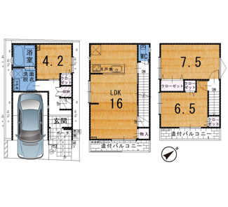 【間取り】 | 高野蓼原町　分譲地【全2区画】