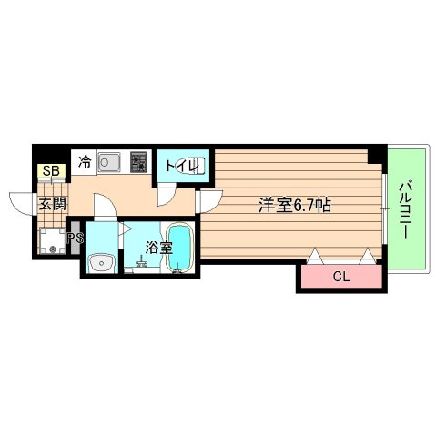 大阪市都島区都島北通１丁目の賃貸マンションの間取り