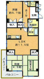 セントラル向陽台の間取り