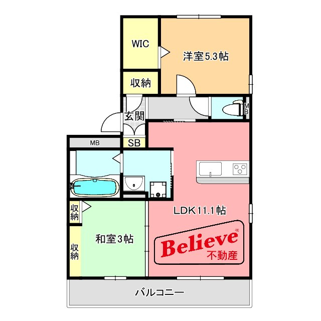 ビエント A棟の間取り