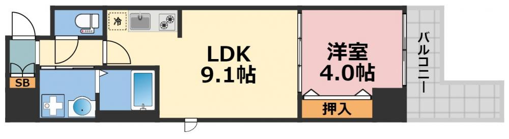 ラクラス堺筋本町の間取り