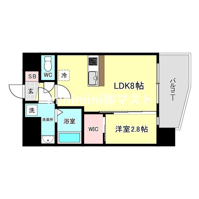 セレニテ難波ミラク弐番館の間取り