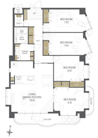 【間取り】ライオンズマンション筑紫丘 