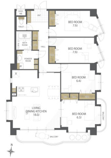 【間取り】ライオンズマンション筑紫丘 