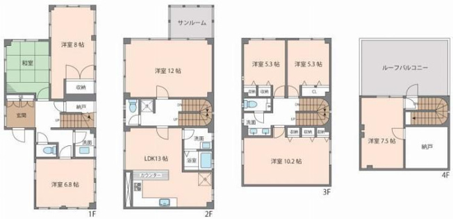 【間取り】 | 上北沢1丁目戸建-定期借家1年　再契約型-