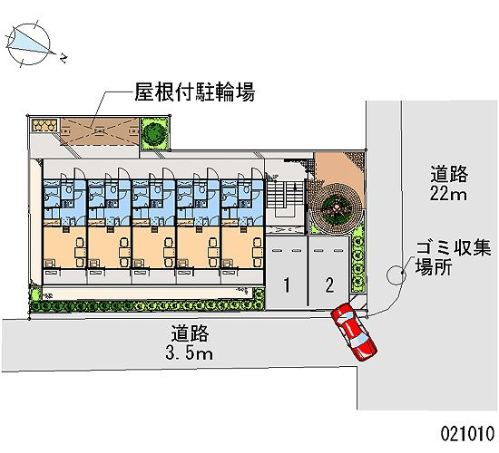 レオパレス楠２の区画図