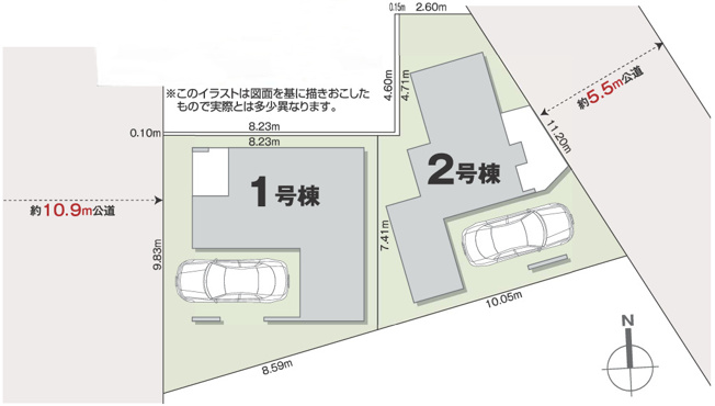 【区画図】 | ご家族様のプライベート空間が確保できる素敵な間取りです。また敷地ゆったりですので、おうち時間を楽しむのにもぴったりですね♪
