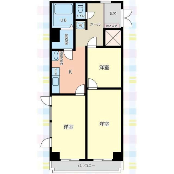 【間取り】 | ＢＫハイツ都賀