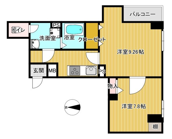 パレス龍大の間取り