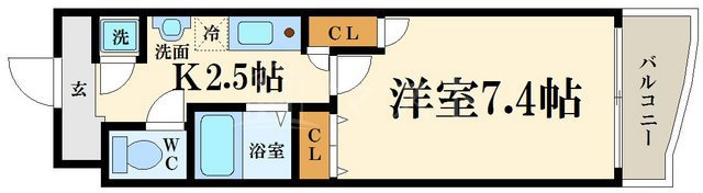 MARION　KITAHORIE　ANNEX　の間取り