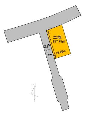 売土地　岡山県倉敷市上東の土地図