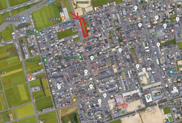 売土地　岡山県倉敷市上東の地図