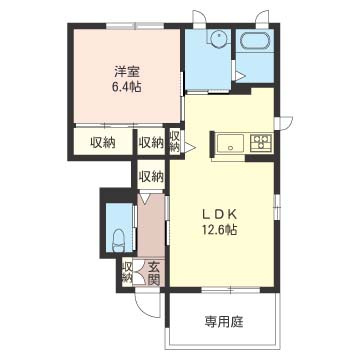 オークス壱番館の間取り