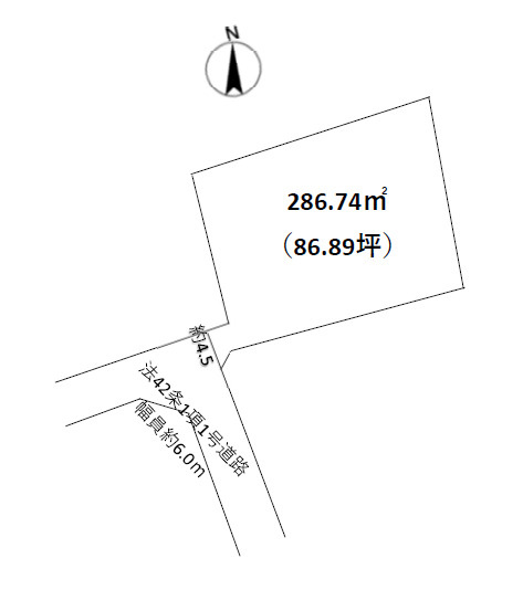 2号地　売地 建築条件なし 酒々井町伊篠（公津の杜駅）の区画図