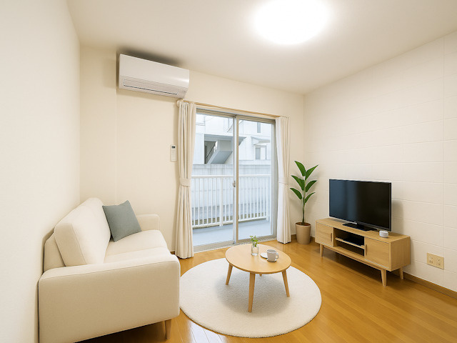 エスポワールするがまちの居間・リビング|CGで家具等を配置したもので家具等は含まれません。